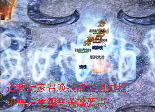 道教玩家召唤技能学习过程中需注意哪些关键要点? 道教玩家召唤技能学习过程中需注意哪些关键要点?