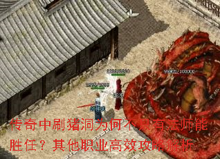 传奇中刷猪洞为何不只有法师能胜任?其他职业高效攻略解析 传奇中刷猪洞为何不只有法师能胜任?其他职业高效攻略解析