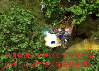 如何快速提升等级?装备获取全攻略?称霸玛法大陆必备技巧? 如何快速提升等级?装备获取全攻略?称霸玛法大陆必备技巧?