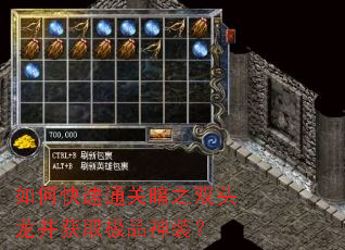 如何快速通关暗之双头龙并获取极品神装? 如何快速通关暗之双头龙并获取极品神装?