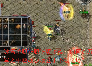 冰雪单职正职正版攻略:如何在万军之中鏖战沙场立于不败之地? 冰雪单职正职正版攻略:如何在万军之中鏖战沙场立于不败之地?
